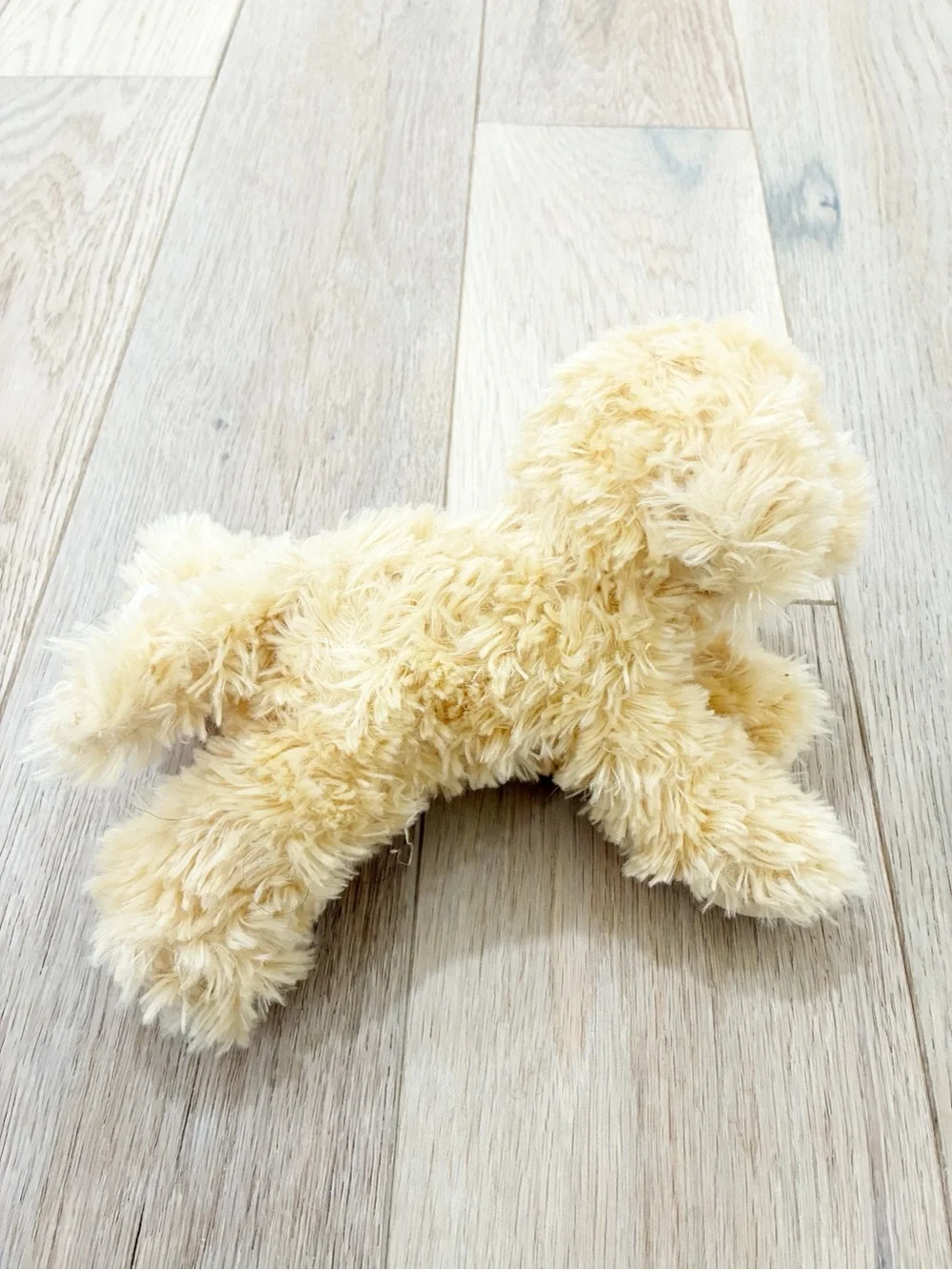 Plush Cream Puppy Stuffed Animal - Soft Cuddly Companion